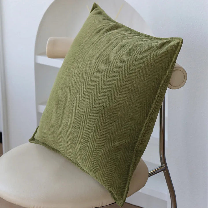 BowLift | Light Luxury Cream Green Cushion Cover 45x45cm – Decorative Jacquard Pillowcase