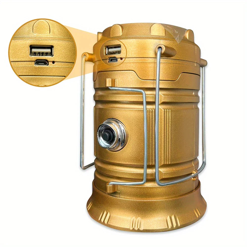 BowLift | Solar Camping Lamp with USB Charging – Portable LED Lantern for Outdoor Activities and Emergencies
