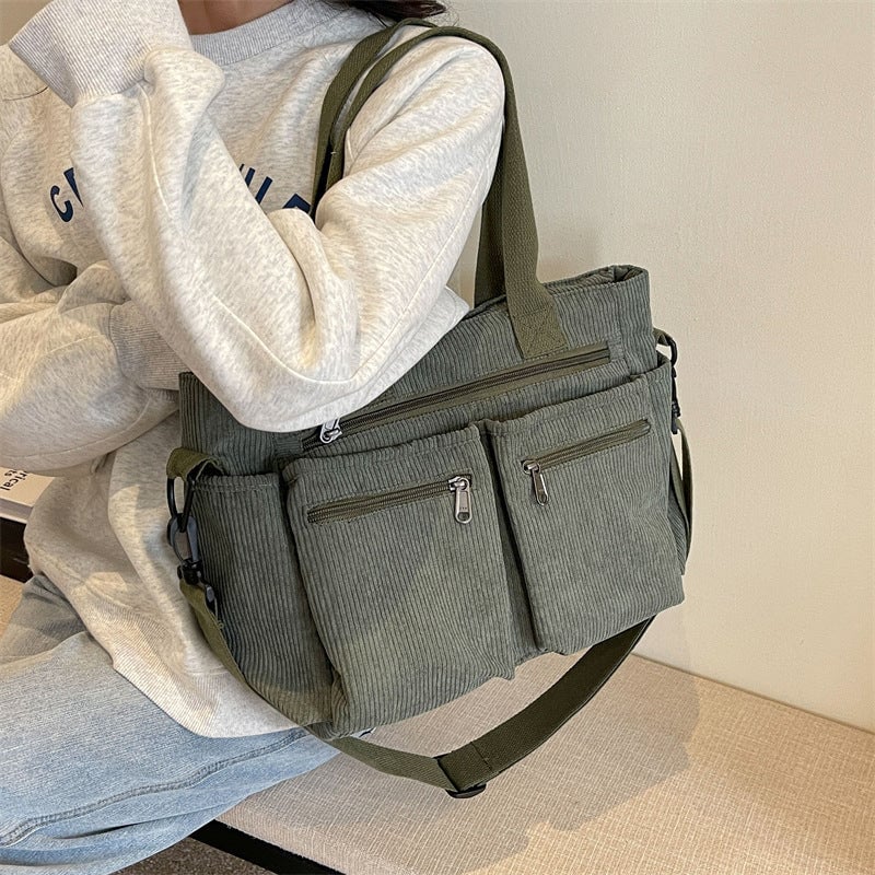 BowLift | Solid Color Corduroy Tote Bag
