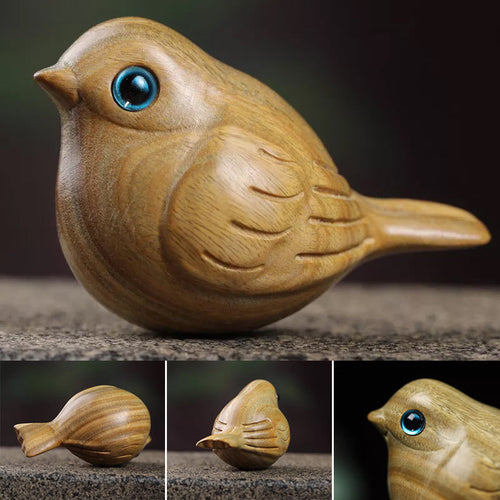 Handcrafted wooden carved bird Bowlift