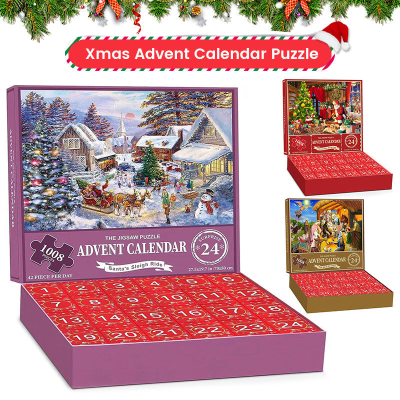 BowLift | 1000PCS Christmas Jigsaw Puzzles Advent Calendar  - Christmas Gift