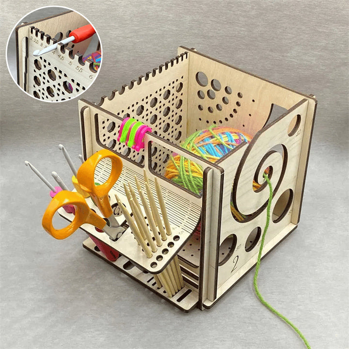 BowLift | All-in-one Wood Yarn Bowl - Multifunctional Knitting Tool