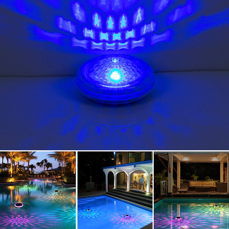 BowLift | 2 PCS - Timer Function Solar-Powered Pool Light with 3 Brightness Levels & 9 Colors