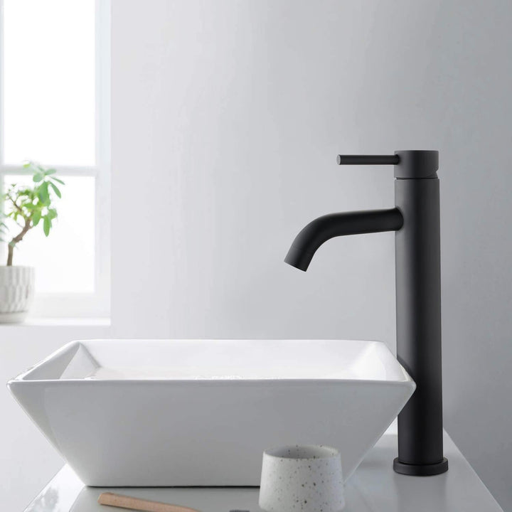 BowLift | Matte black cold water single faucets for sink installation