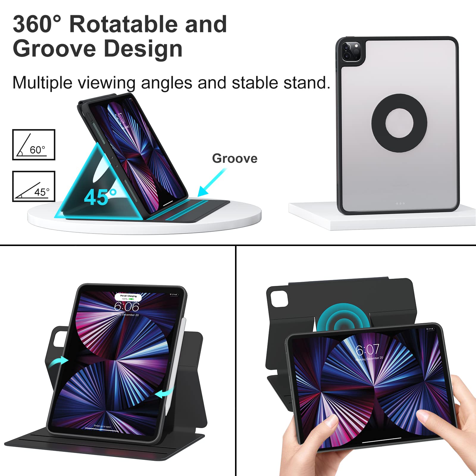 BowLift | 360° Rotatable Slide Tablet Case