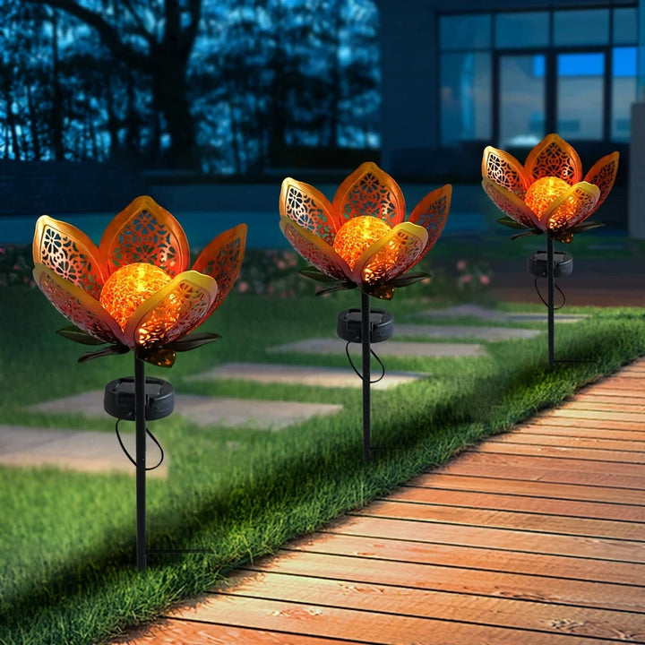 BowLift | Solar Garden Light Lotus Flower – Decorative LED Outdoor Lighting for Garden and Yard