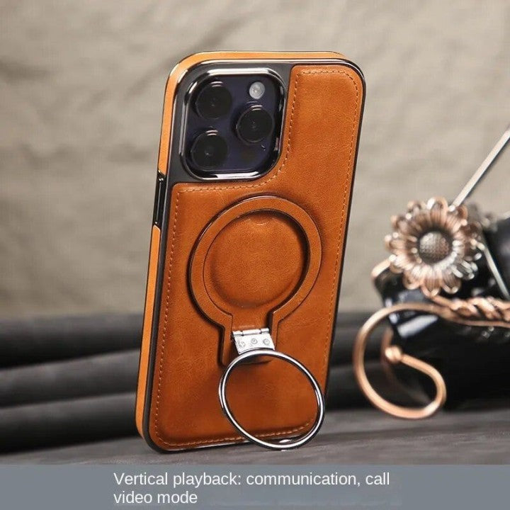 BowLift | Luxury Leather Invisible Stand iPhone Case
