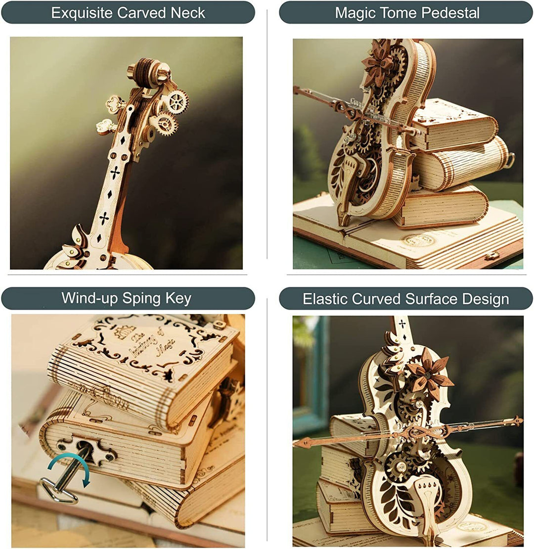 BowLift | DIY Wooden Cello, Self Playing Musical Instrument, Magic Music Box, Cool Gift Ideas