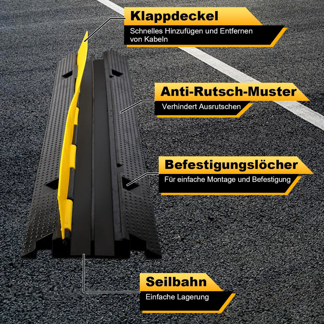 Cable bridge rubber cable protection mat 3 pieces | Bowlift