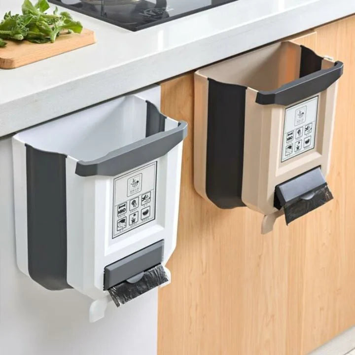 Foldable kitchen trash can for countertop | Bowlift