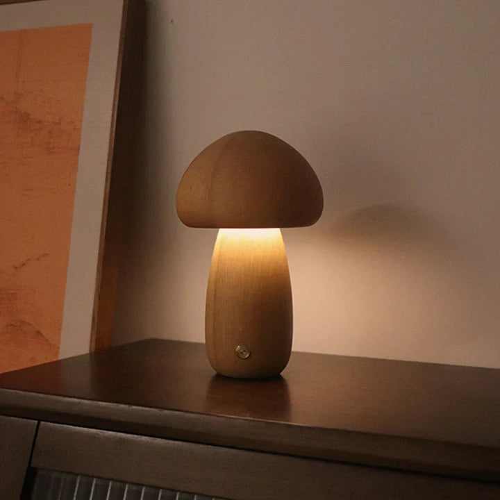 Atmospheric Wooden LED Night Light Bowlift