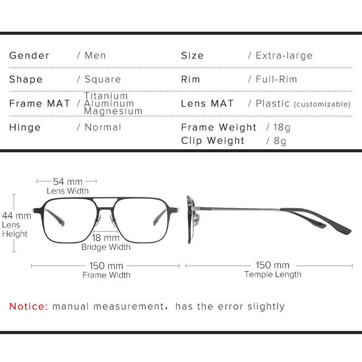 BowLift | Pure Titanium Magnetic Clip-On Glasses