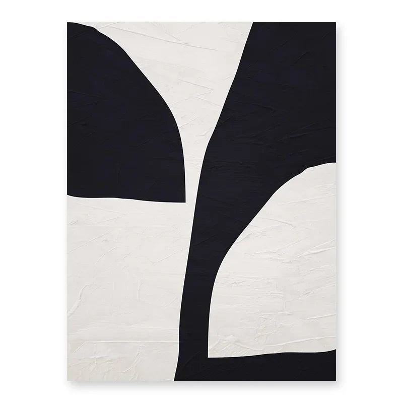 Nordic Minimalist Abstract Beige Black Shape &amp; Line Wall Art Fine Art Canvas Prints Pictures For Modern Living Room Bedroom Art Decor | Bowlift