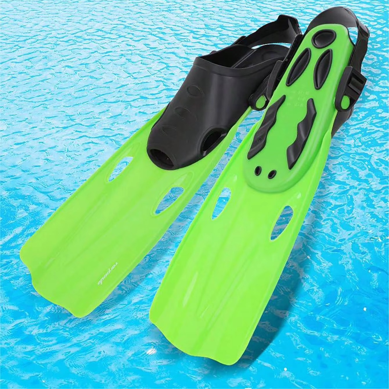 BowLift | Adjustable Open Heel Snorkeling Fins, Compact Travel Swim Flippers for Snorkeling and Diving