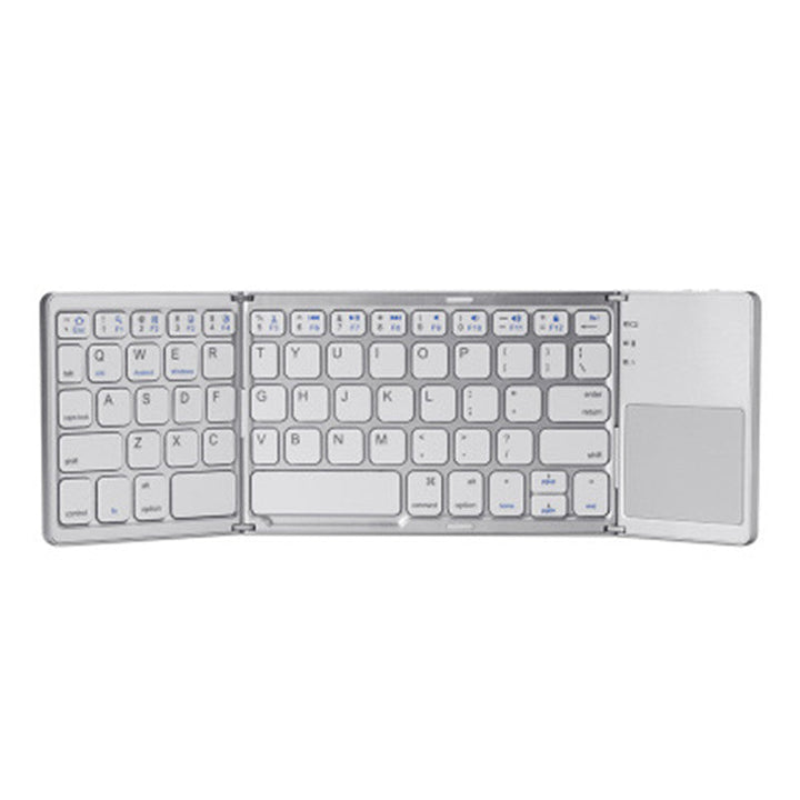 BowLift | Pocket-Sized Tri-Folded Rechargeable Bluetooth3.0 Keyboard with Sensitive Touchpad Mouse, for Tablets, Smartphones, Laptops, PC and More