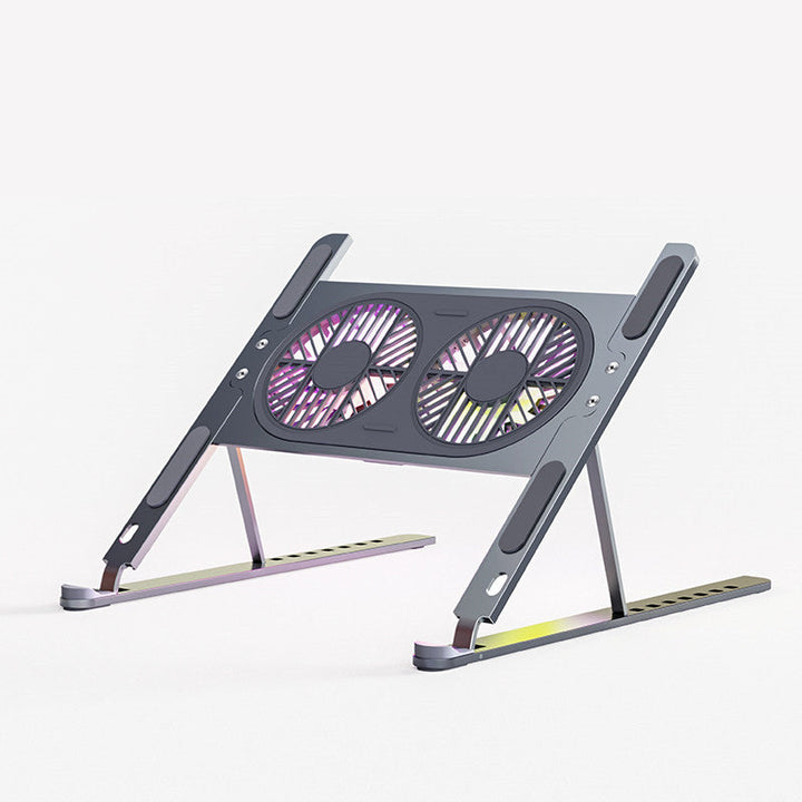 BowLift | Portable Ergonomic Laptop Cooling Stand, with Adjustable Height & Quiet LED Fans