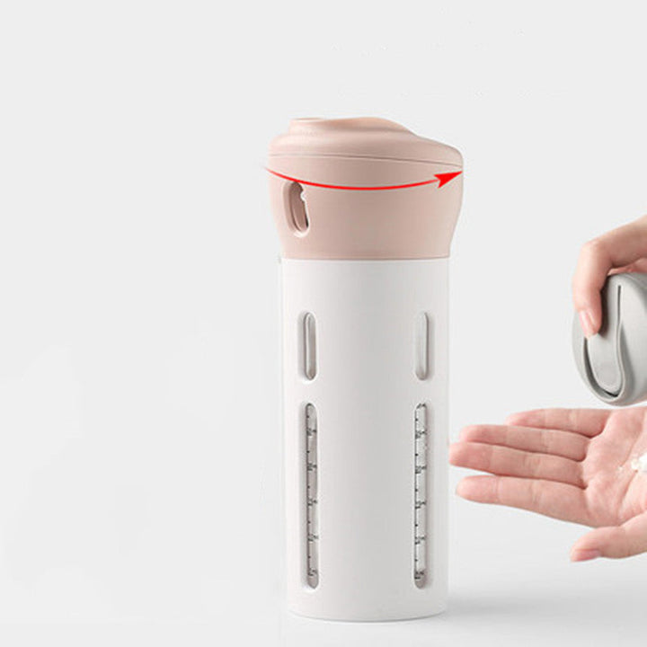 BowLift | Portable & Refillable 4-in-1 Lotion Sub-Bottle Dispenser, for Sanitizer, Lotion, Shampoo, Shower Gel and More