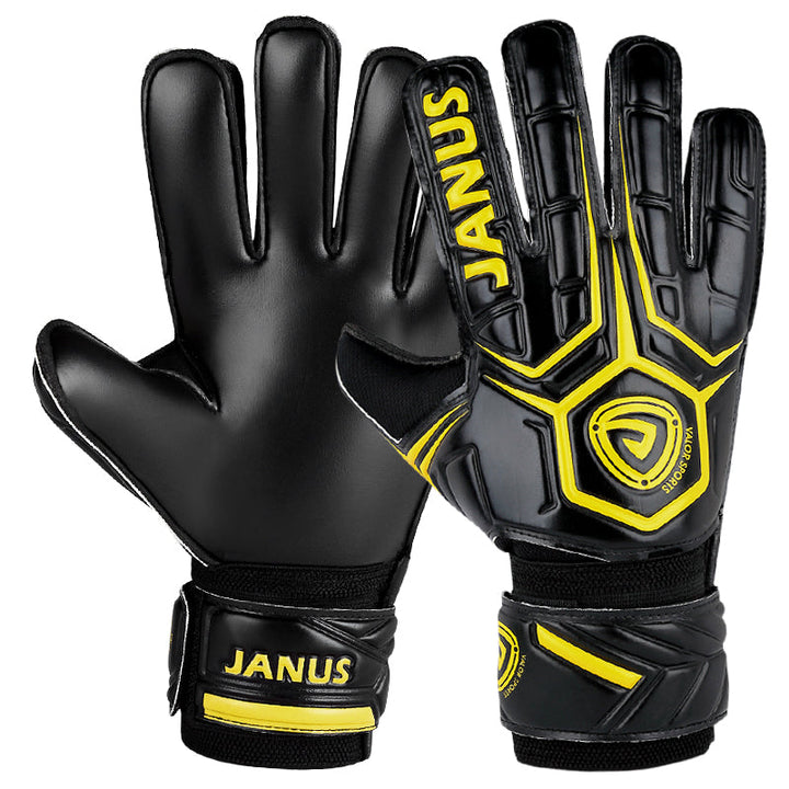 BowLift | Goalkeeper Gloves with Finger Support, Anti-Slip Palm and Soft PU Hand Back, for Men & Women, Youth & Adult