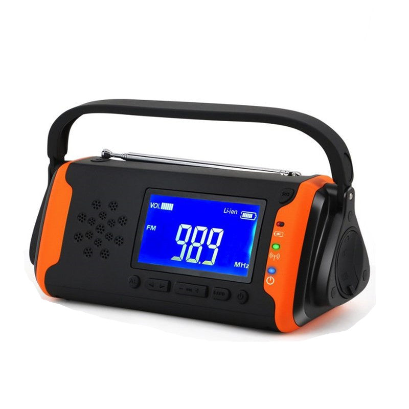 BowLift | Rechargeable Hand Crank Emergency Radio, with LED Flashlight, SOS Alarm, 4000mAh Power Bank, for Hiking, Camping