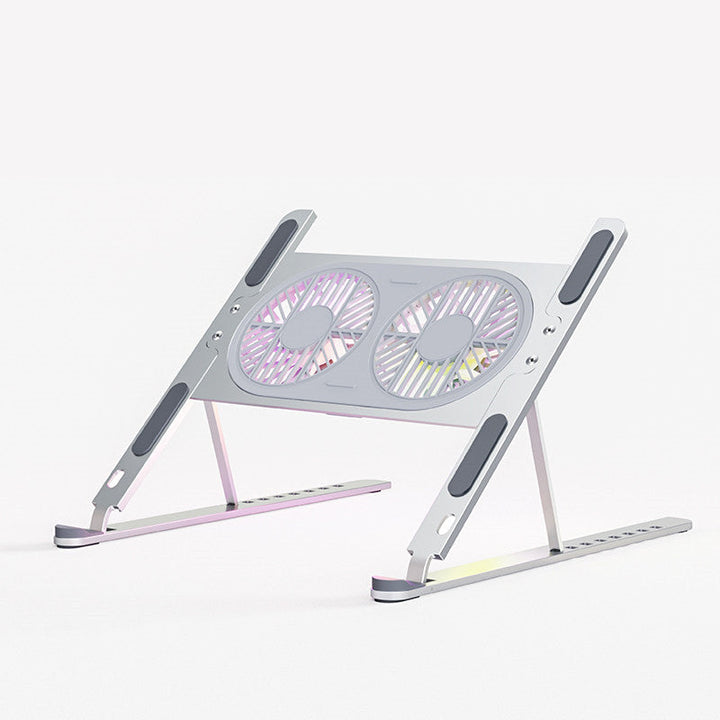 BowLift | Portable Ergonomic Laptop Cooling Stand, with Adjustable Height & Quiet LED Fans