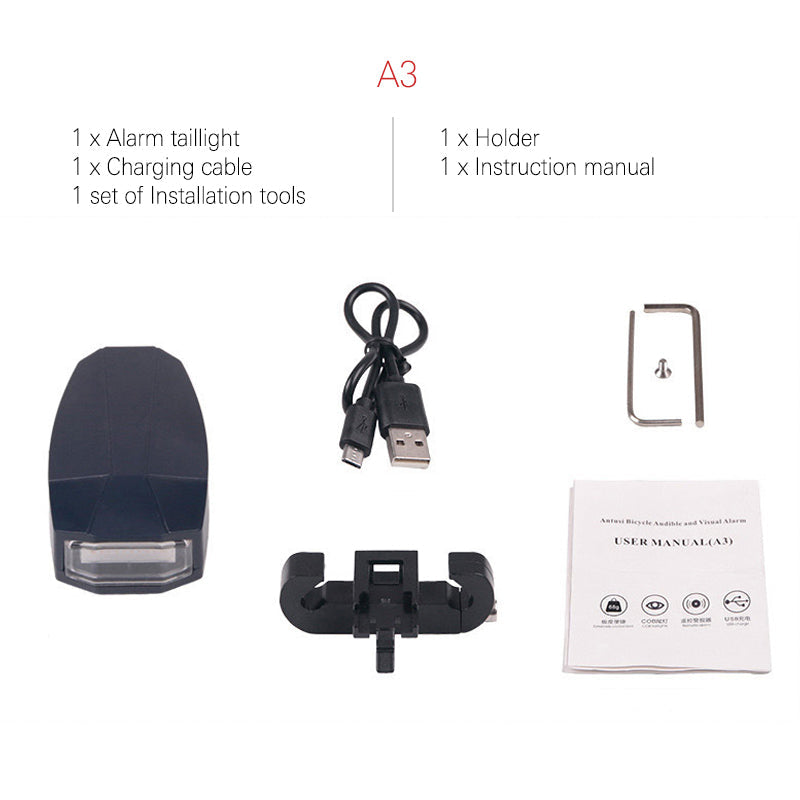 BowLift | Bicycle Rear Light Remote Control Alarm Lock