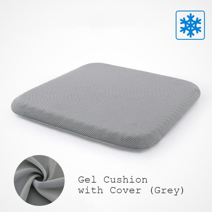 Portable Cooling Gel Seat Cushion, with Non-Slip Cover, for Car, Office Chair, Wheelchair & More | Bowlift