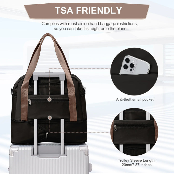 BowLift | Travel bag "Skyvora" | Maximum size for hand luggage | Light & versatile | 40x20x25 cm & 45x36x20 cm