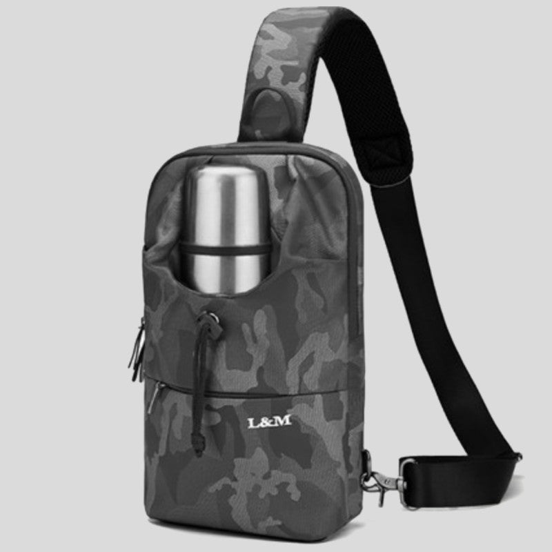BowLift | Portable Waterproof Sling Bag with Cup Holder, for Travel, Biking, Gym & More
