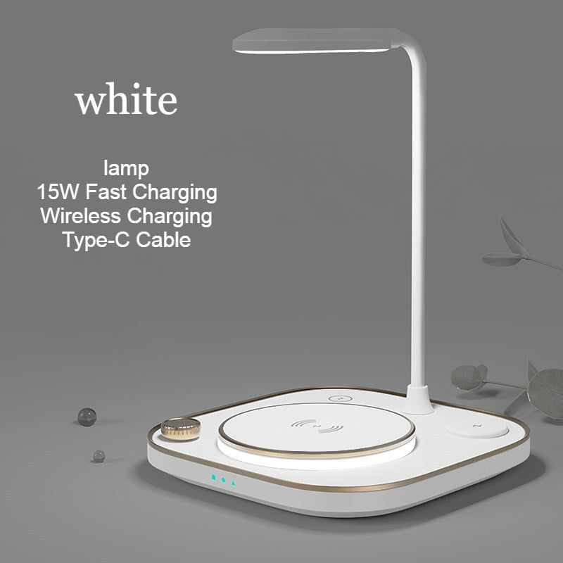 BowLift | 5-in-1 Desktop Lamp with 3 Wireless Charging Modules & Adjustable Light, for Home & Office