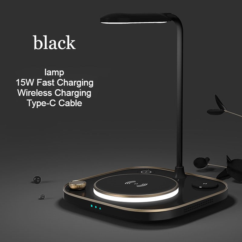 BowLift | 5-in-1 Desktop Lamp with 3 Wireless Charging Modules & Adjustable Light, for Home & Office