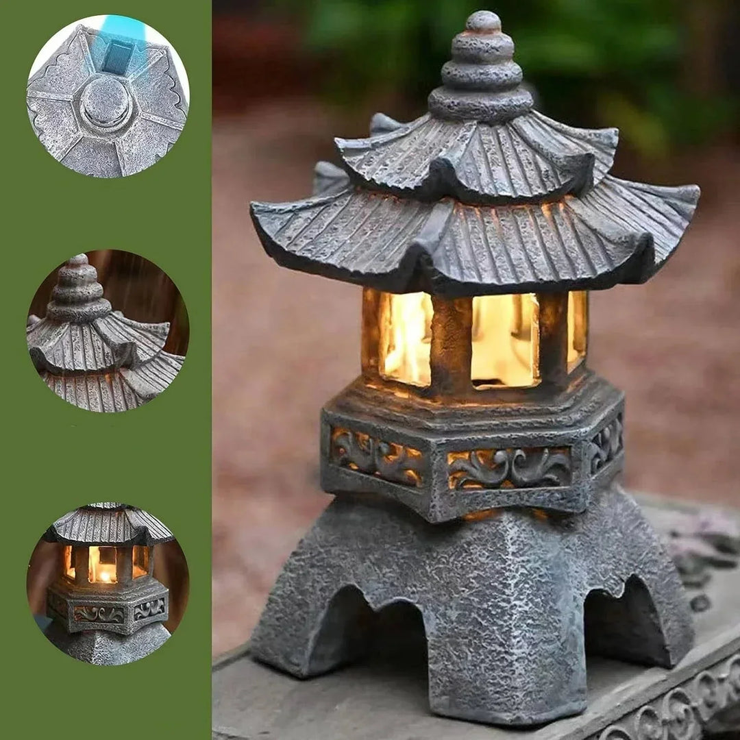 Japanese garden lantern - Weatherproof LED outdoor lighting for Zen gardens | Bowlift