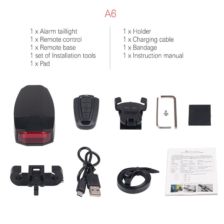 BowLift | Bicycle Rear Light Remote Control Alarm Lock