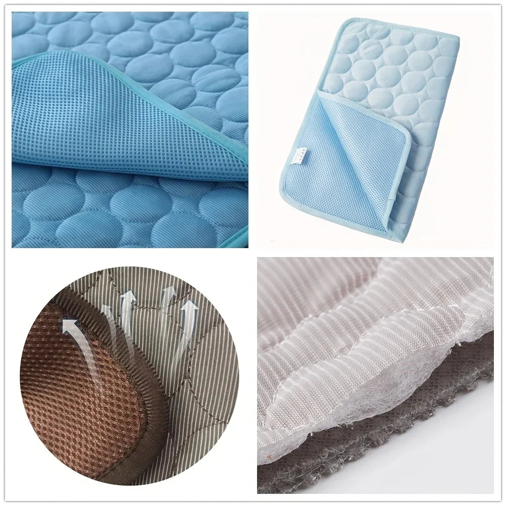 Extra Large Dog Cooling Mat | Summer Pet Bed for Small & Big Dogs | Durable Blanket for Cats & Sofa Protection - Ice Pad Blanket | Bowlift