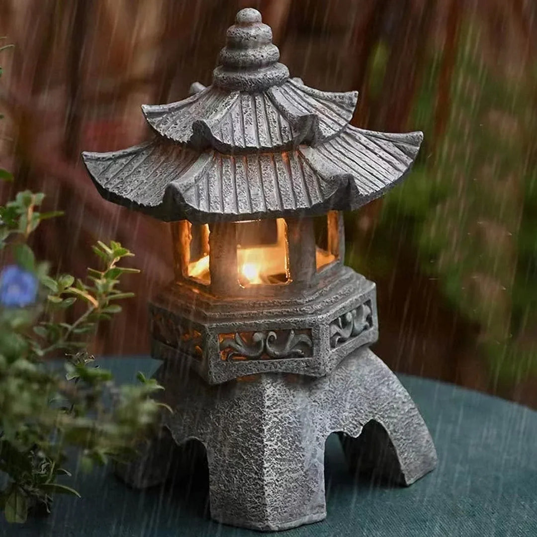 Japanese garden lantern - Weatherproof LED outdoor lighting for Zen gardens | Bowlift