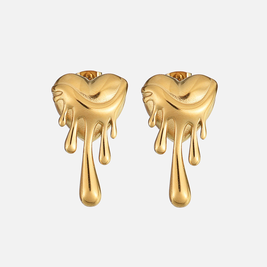 BowLift | Meltdown Earrings in Gold or Silver – Hypoallergenic & Unique Design