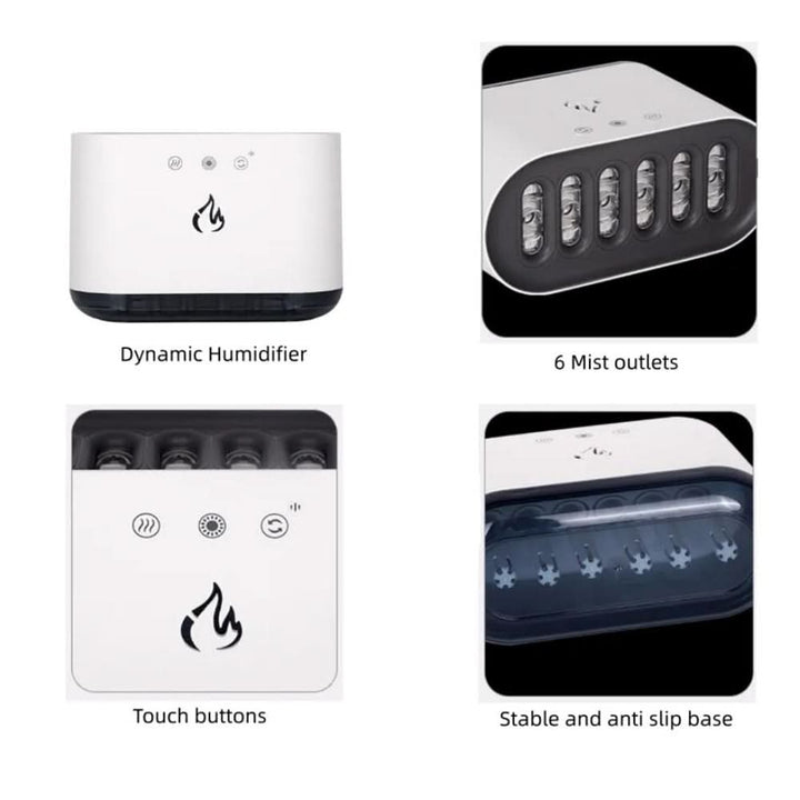 BowLift | Humidifier with LED Colors & 6 Nozzle Moisture Distribution
