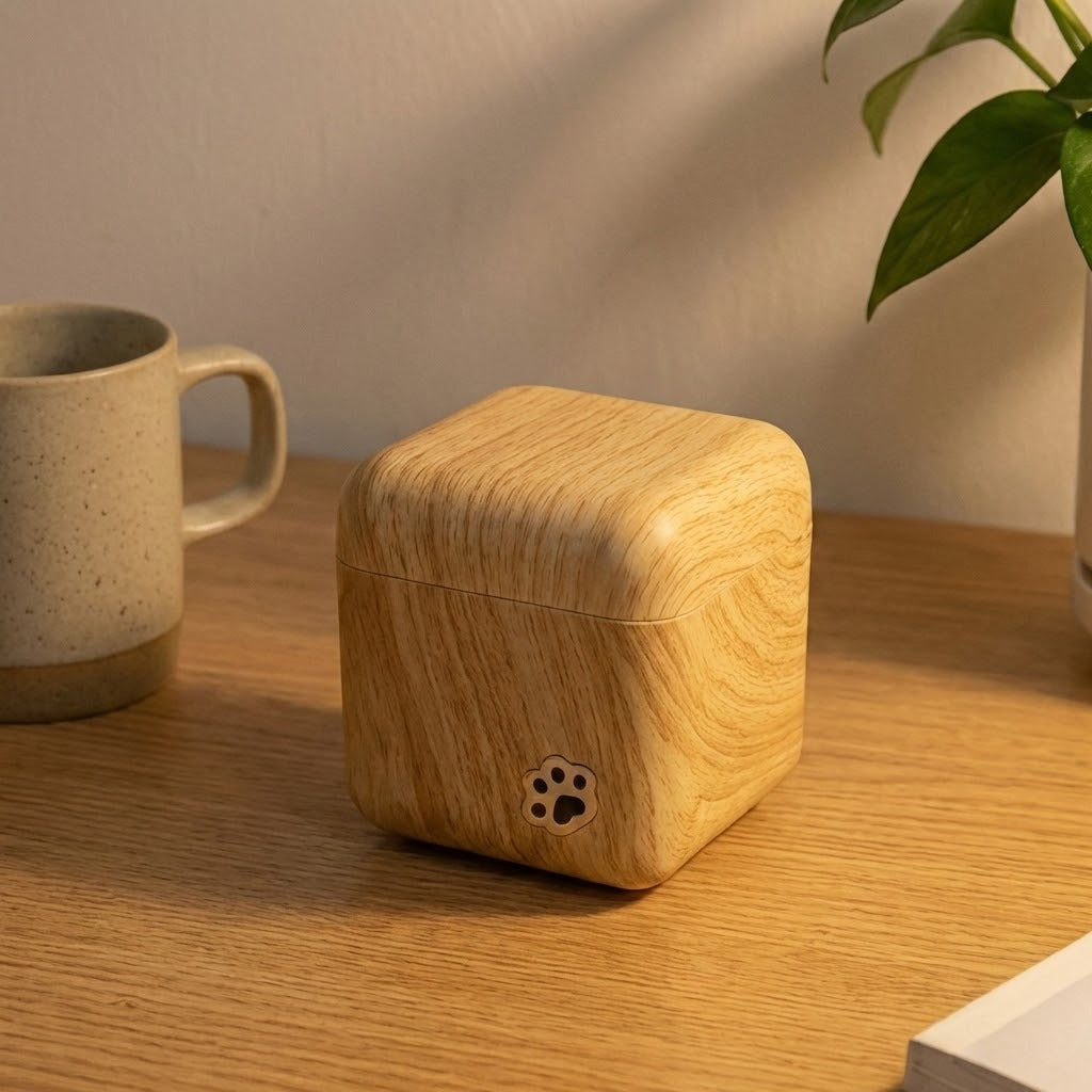 Cute Peekaboo Cat Wooden Night Light Lamp | Bowlift