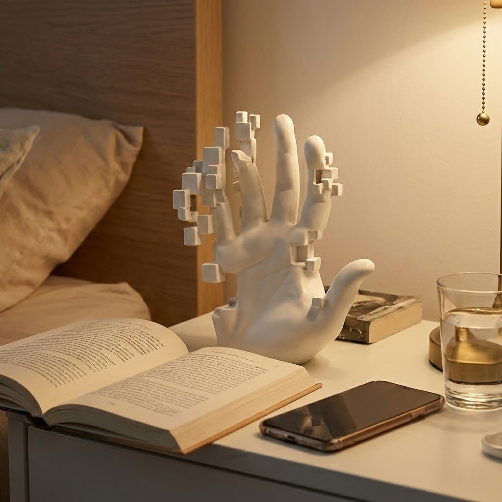 Pixel Palm Mosaic Sci-Fi Desk Decor | Bowlift