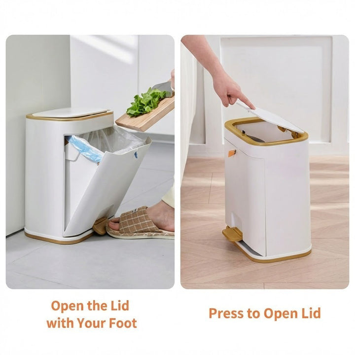Easy-Clean Elegant Bathroom Trash Can | Bowlift