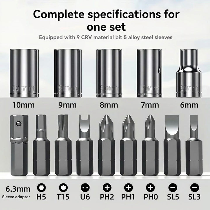 14in1 Multi Angle Ratchet Screwdriver Set | Bowlift