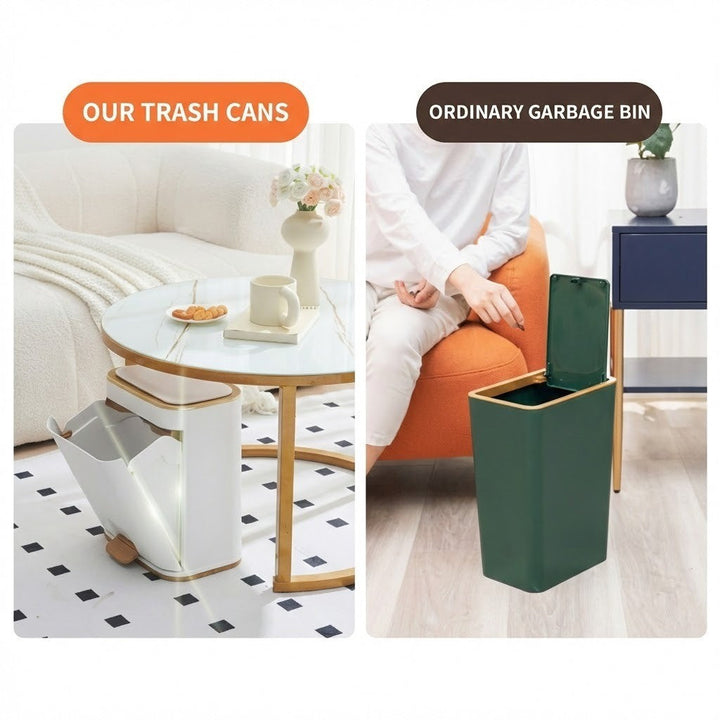 Easy-Clean Elegant Bathroom Trash Can | Bowlift