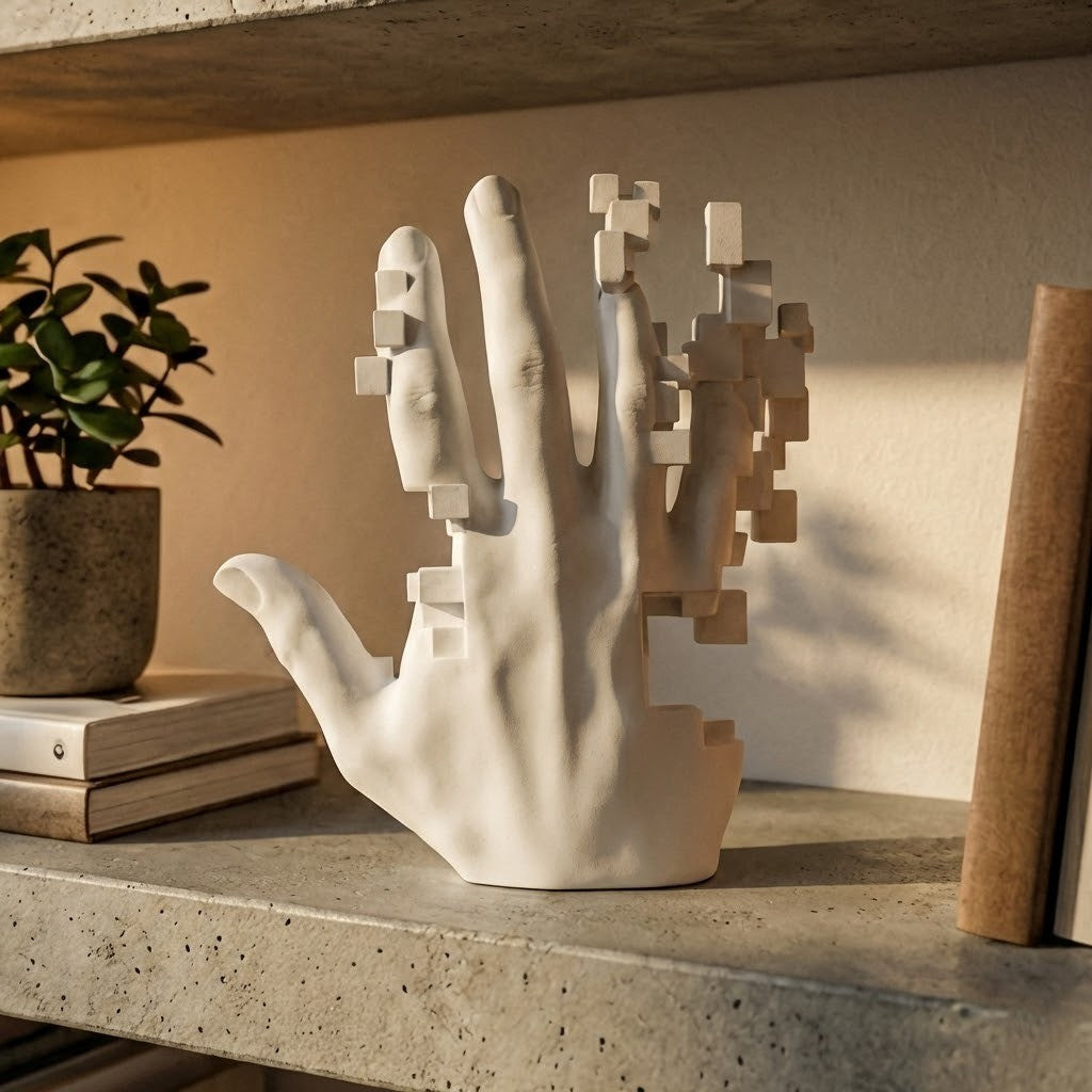 Pixel Palm Mosaic Sci-Fi Desk Decor | Bowlift