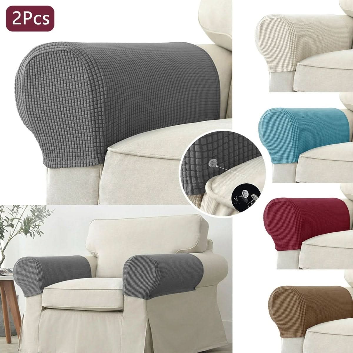 BowLift | 2-piece waterproof armrest covers with jacquard design