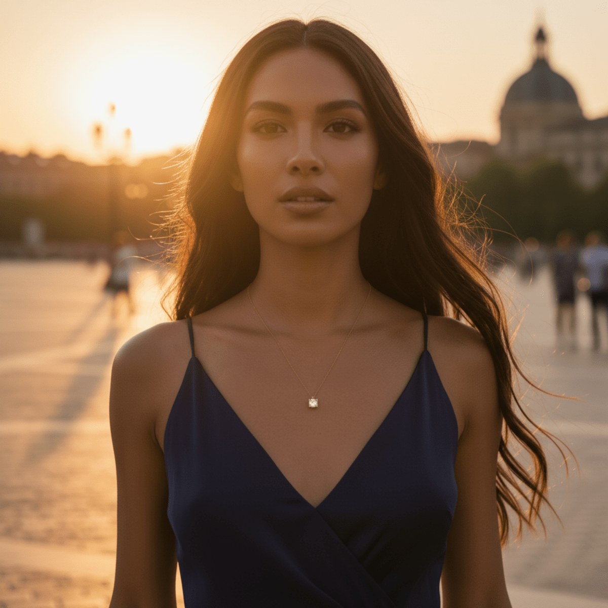 BowLift | Cubic Zirconia Pendant Necklace with 925 Sterling Silver Chain