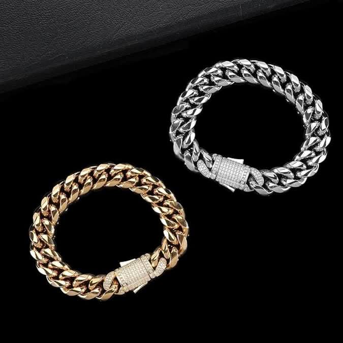 BowLift | Massive, 18K gold-plated Cuban link bracelet