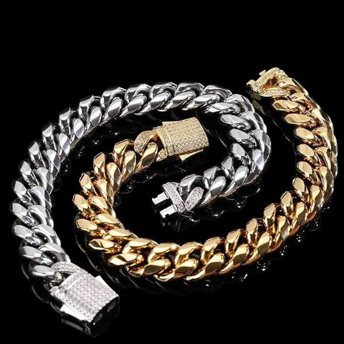 BowLift | Massive, 18K gold-plated Cuban link bracelet