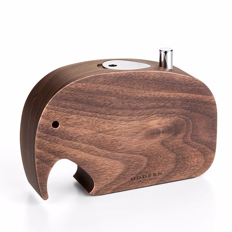 BowLift | Push-To-Dispense Solid Wood Elephant Toothpick Holder