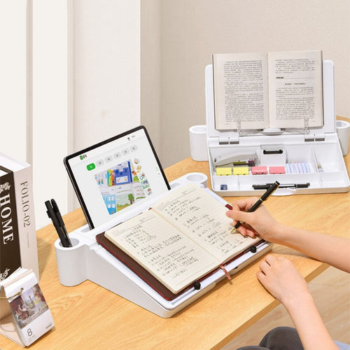 BowLift | Three-In-One Reading Stand, Whiteboard, And Storage Box Desktop Holder