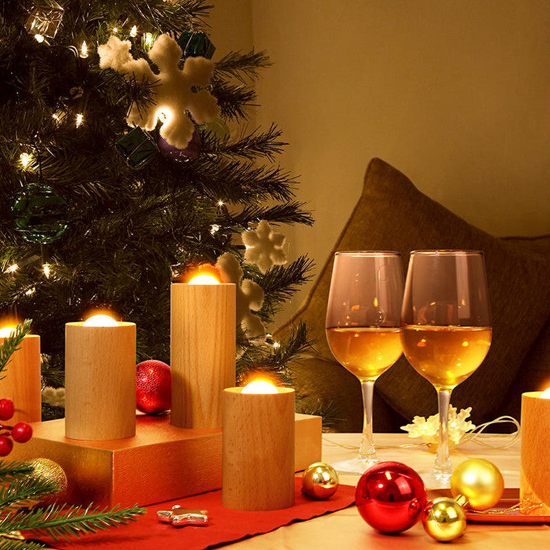 BowLift | Wooden Creative Candlelight Airflow Blowing Control Night Light