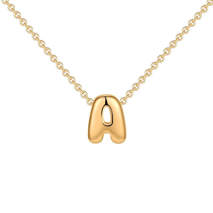 BowLift | Dainty Bubble Letter Initial Necklace